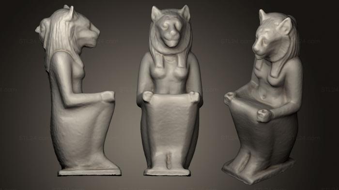 Статуэтки и статуи разные (Богиня Сехмет, STKR_0577) 3D модель для ЧПУ станка
